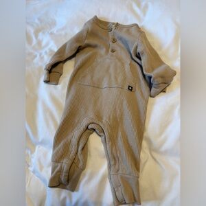 Soft Beige Kids One Piece Footie